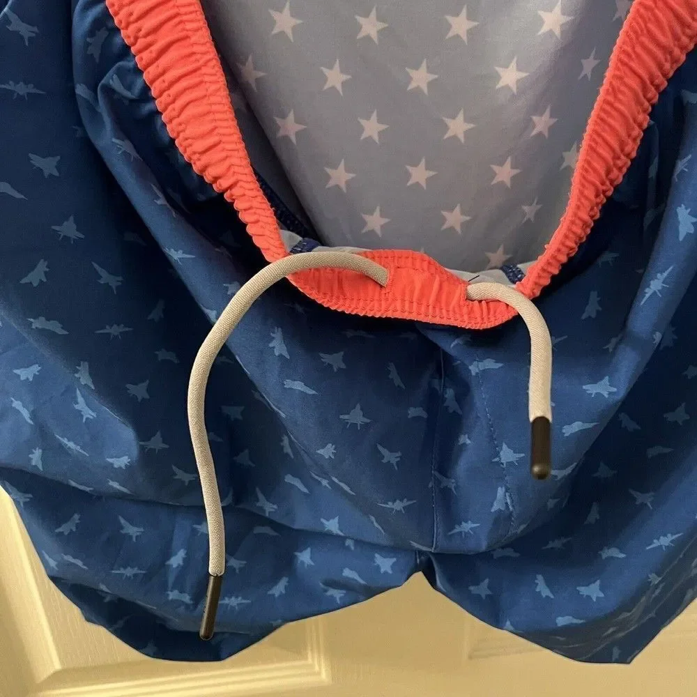 Chubbies Fighter Jets Planes Swim Trunks Board Shorts Red White Blue Men's 2XL